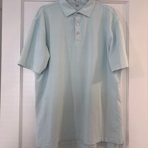 Peter Millar Soft Blue Striped Polo Shirt
